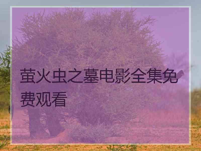 萤火虫之墓电影全集免费观看