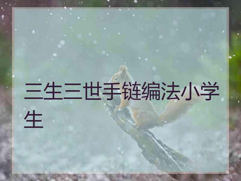 三生三世手链编法小学生
