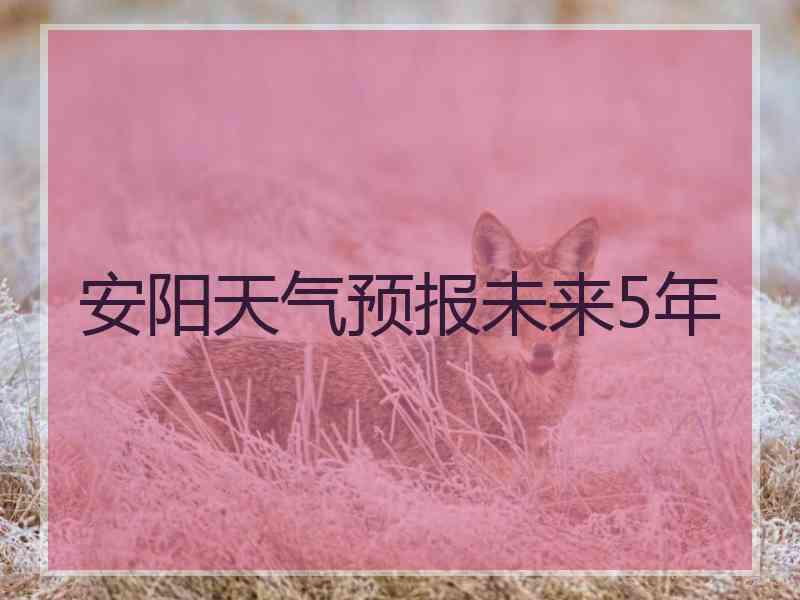 安阳天气预报未来5年