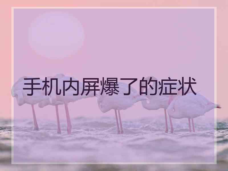 手机内屏爆了的症状