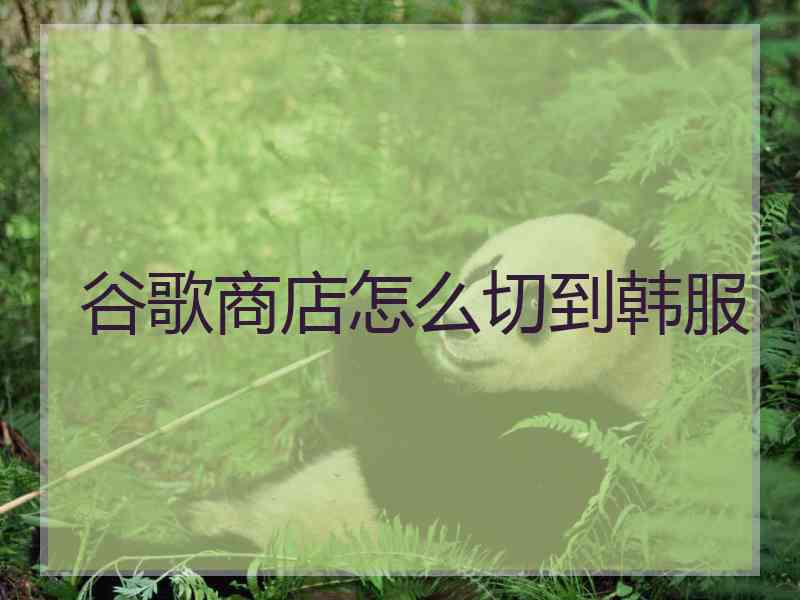 谷歌商店怎么切到韩服