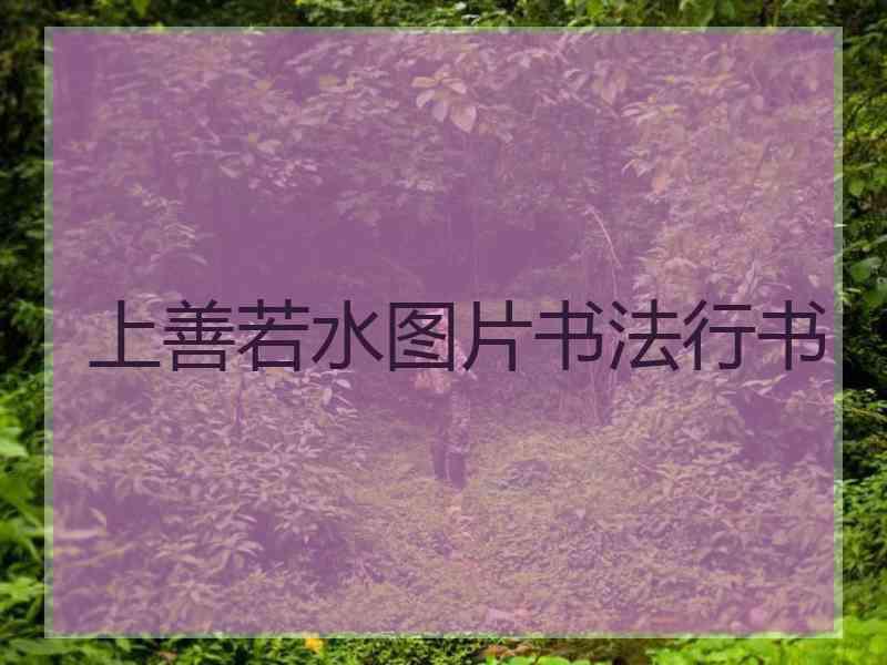 上善若水图片书法行书