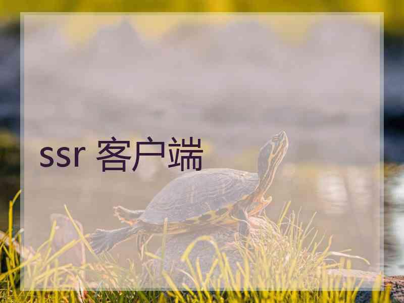 ssr 客户端
