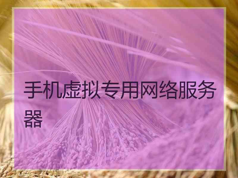 手机虚拟专用网络服务器
