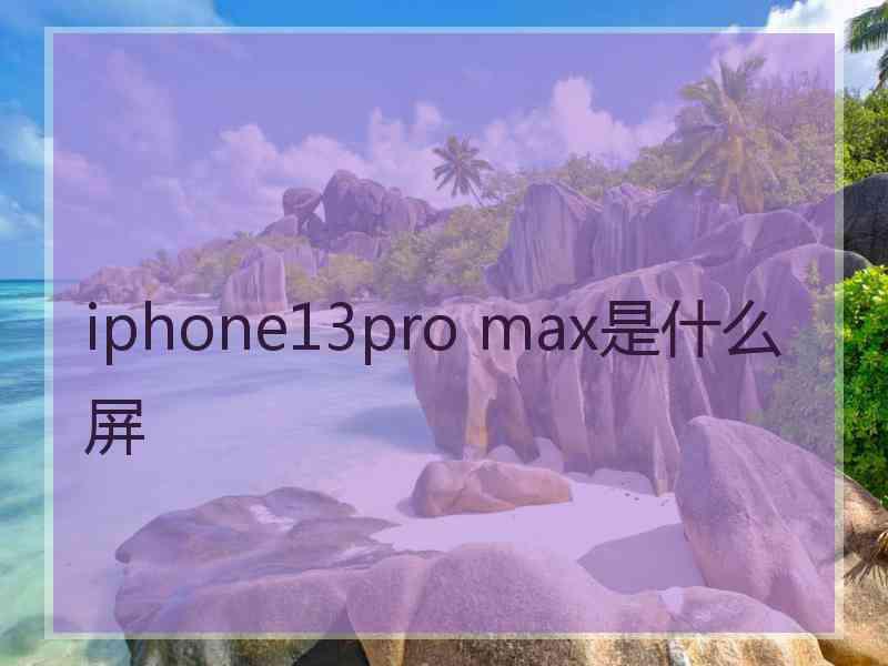 iphone13pro max是什么屏