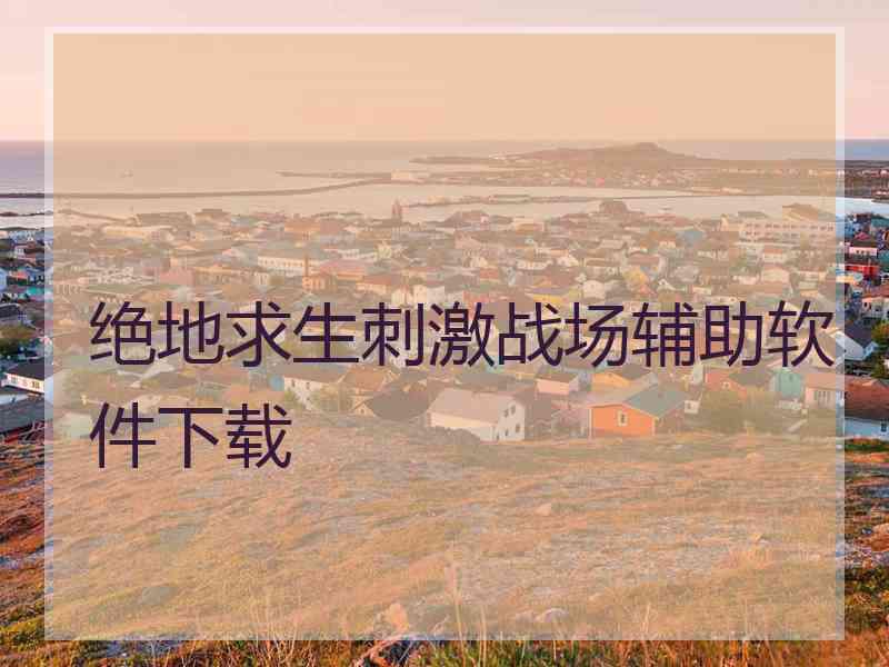 绝地求生刺激战场辅助软件下载