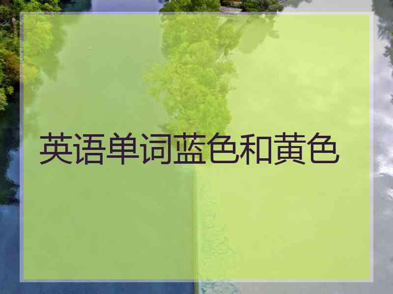 英语单词蓝色和黄色