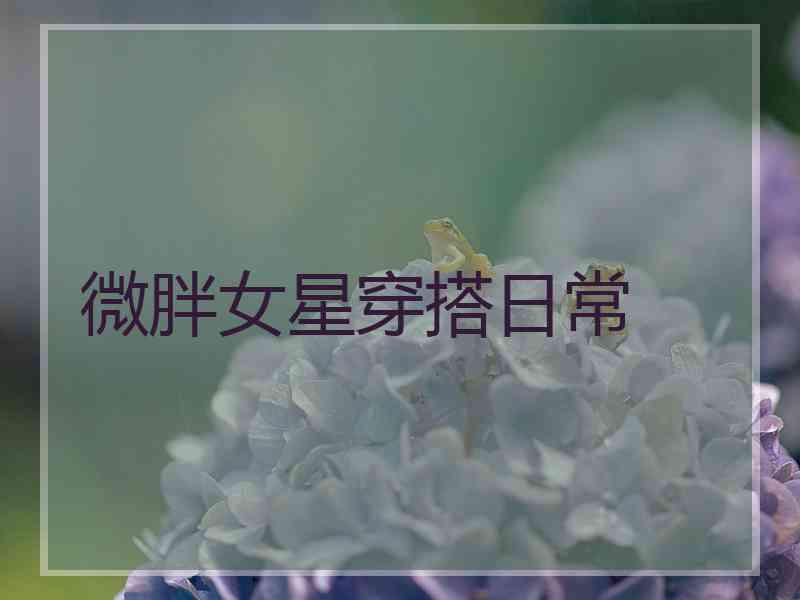 微胖女星穿搭日常