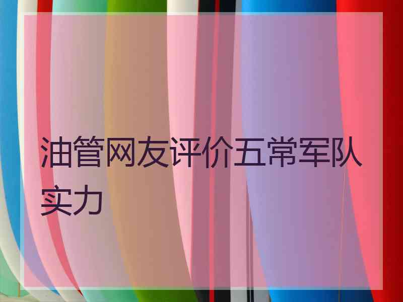 油管网友评价五常军队实力