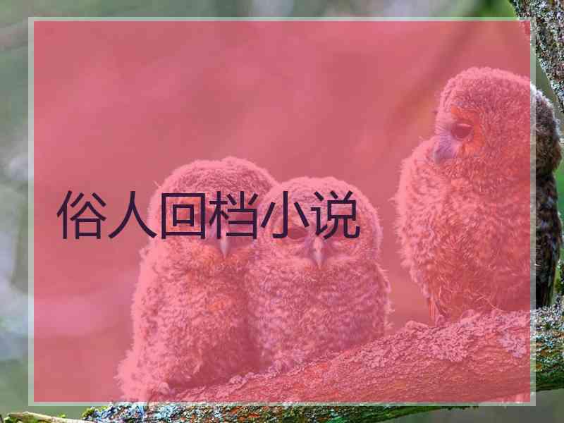 俗人回档小说
