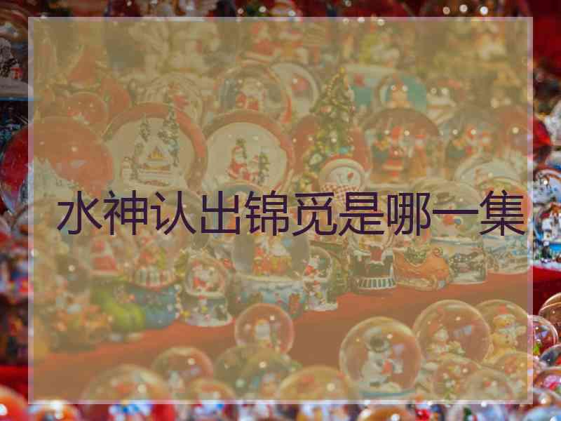 水神认出锦觅是哪一集