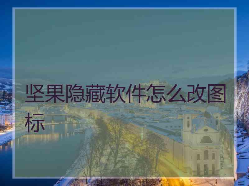 坚果隐藏软件怎么改图标