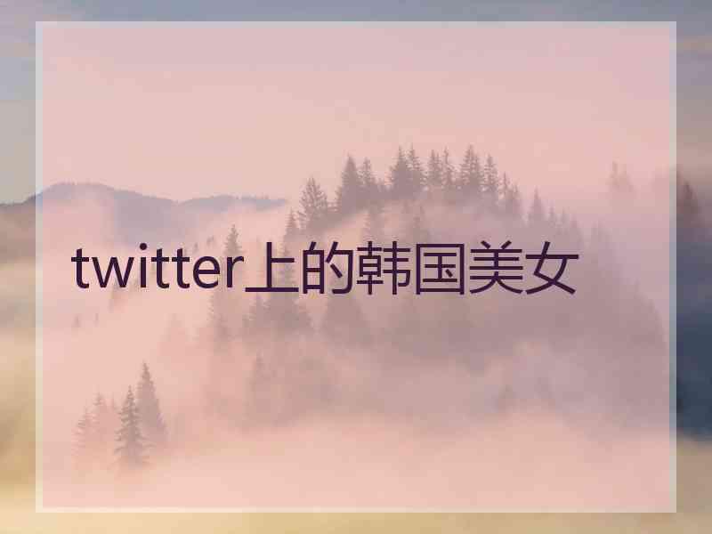 twitter上的韩国美女
