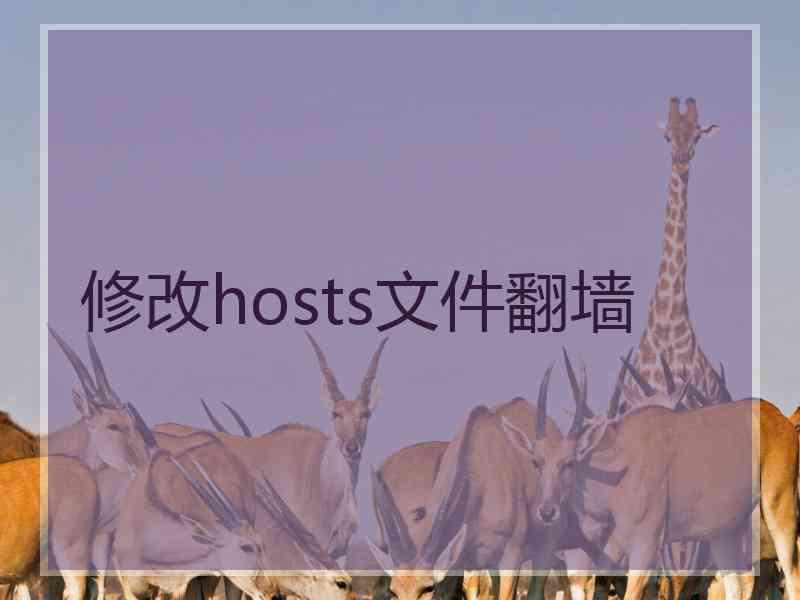 修改hosts文件翻墙