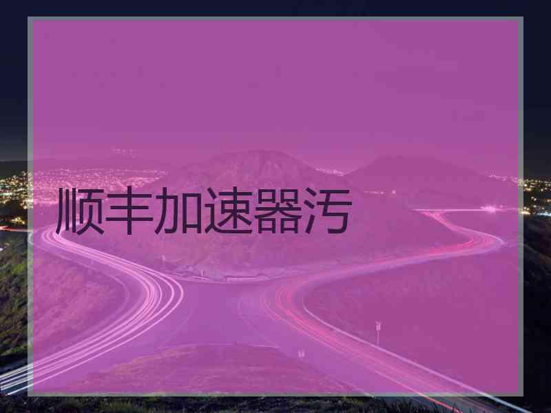 顺丰加速器汚