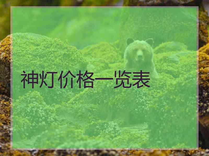 神灯价格一览表