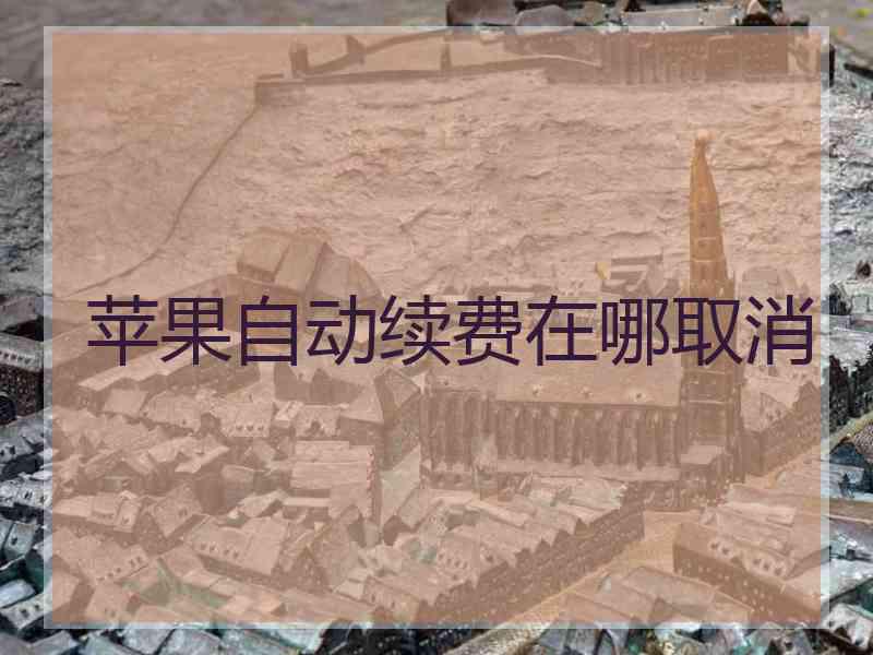 苹果自动续费在哪取消
