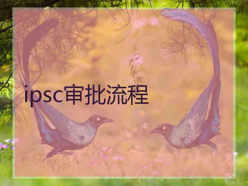 ipsc审批流程