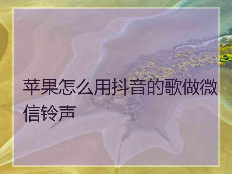 苹果怎么用抖音的歌做微信铃声