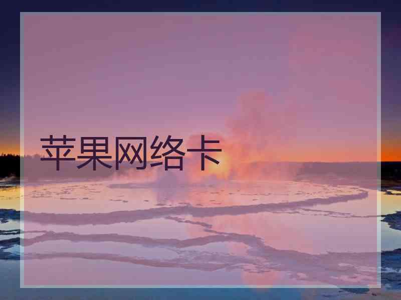 苹果网络卡