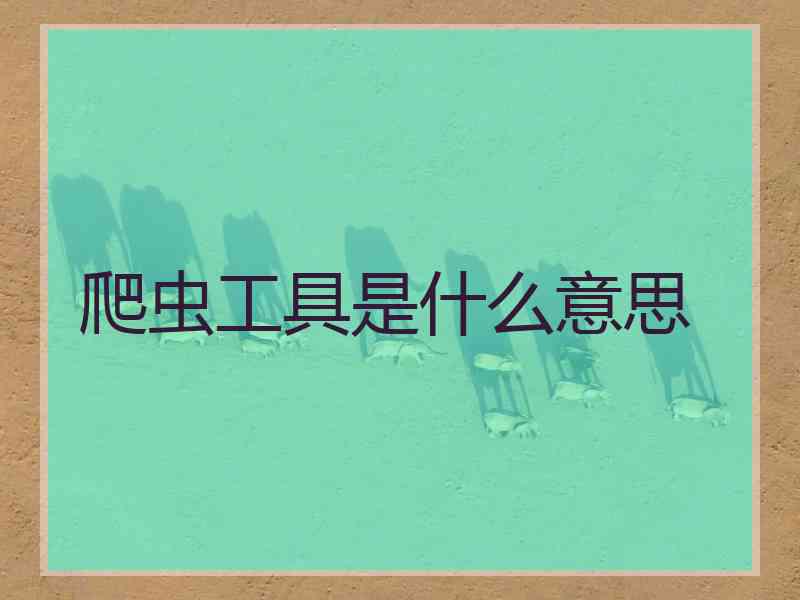 爬虫工具是什么意思