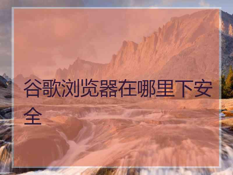 谷歌浏览器在哪里下安全