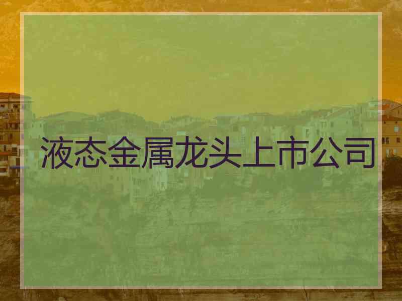 液态金属龙头上市公司