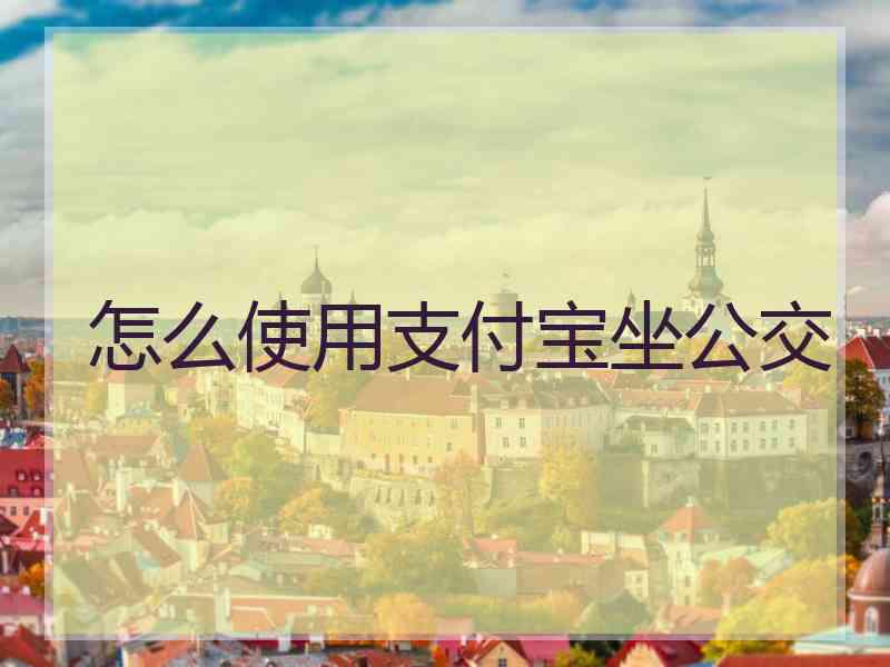 怎么使用支付宝坐公交
