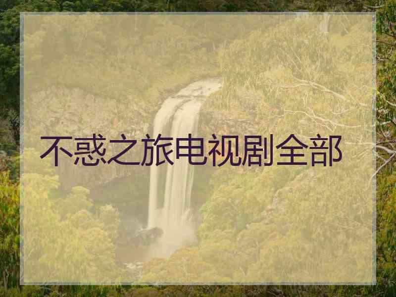 不惑之旅电视剧全部