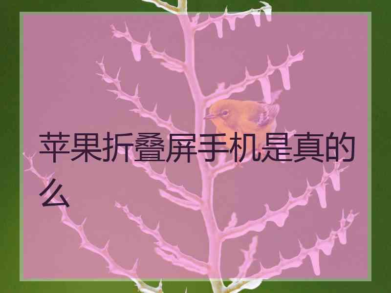 苹果折叠屏手机是真的么