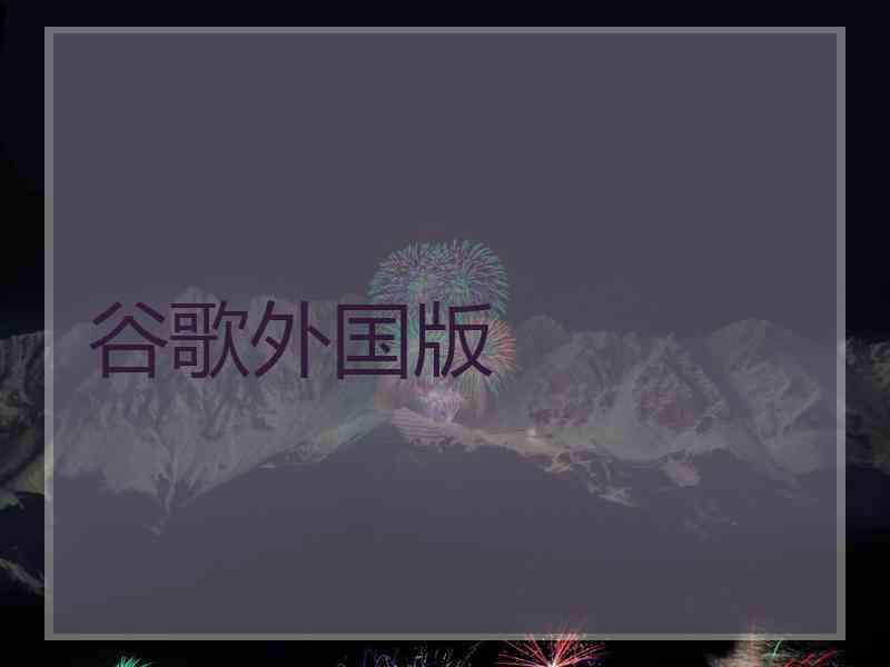 谷歌外国版