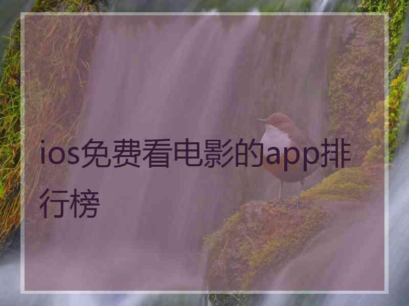 ios免费看电影的app排行榜