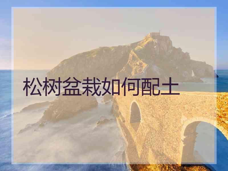 松树盆栽如何配土