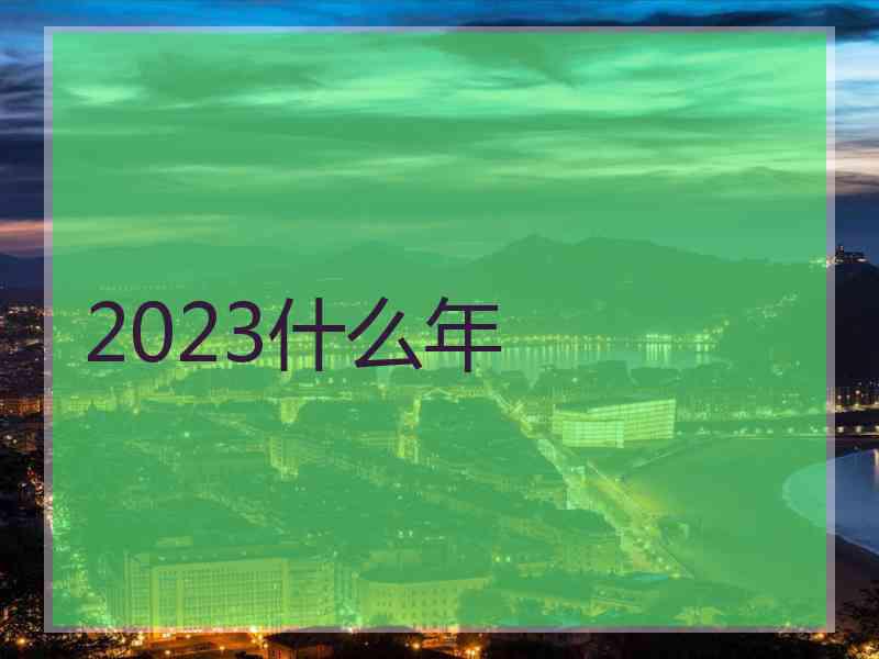 2023什么年