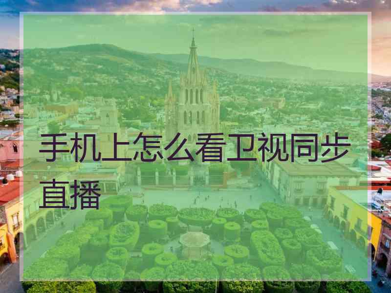手机上怎么看卫视同步直播