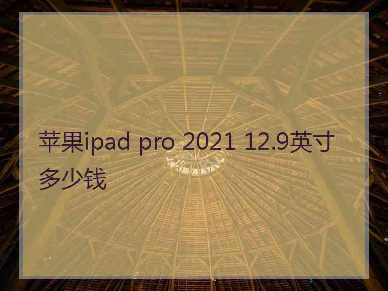 苹果ipad pro 2021 12.9英寸多少钱