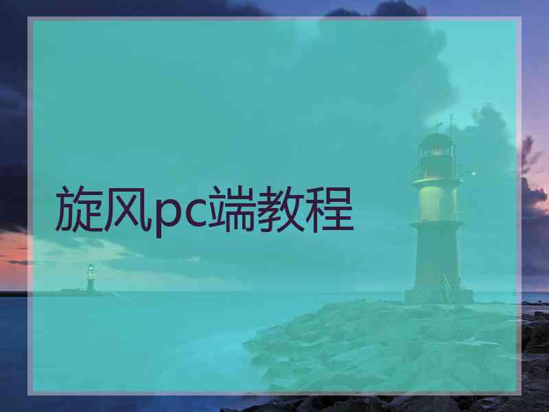 旋风pc端教程