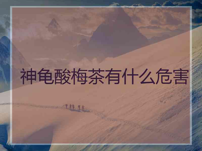 神龟酸梅茶有什么危害