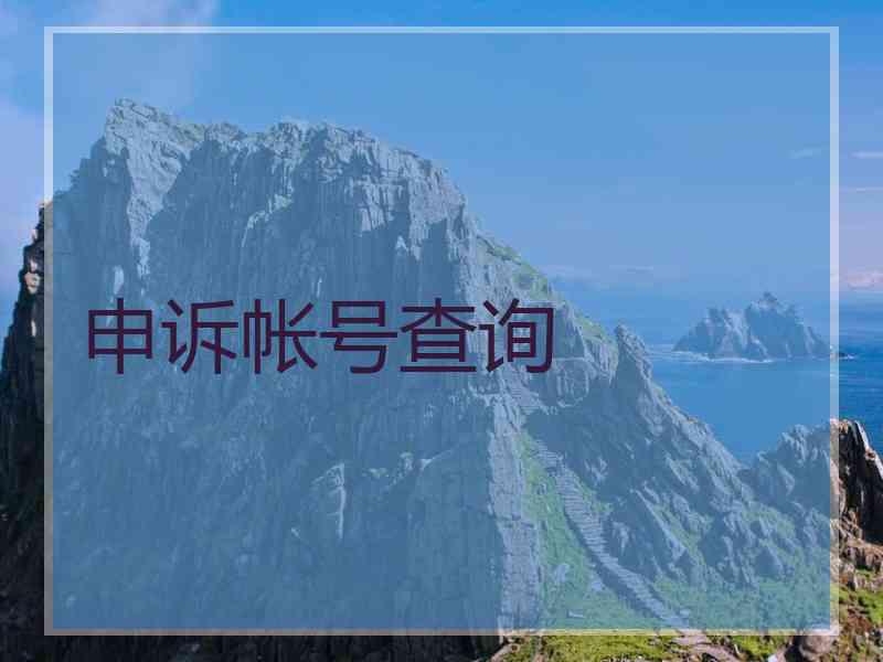 申诉帐号查询