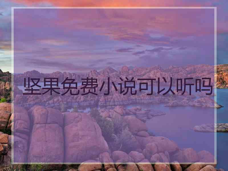 坚果免费小说可以听吗