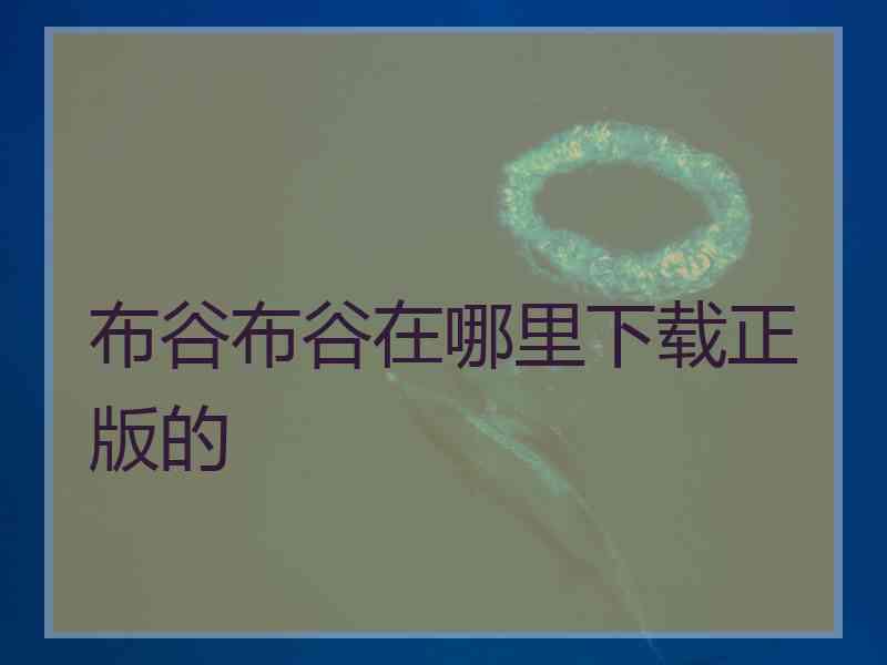 布谷布谷在哪里下载正版的