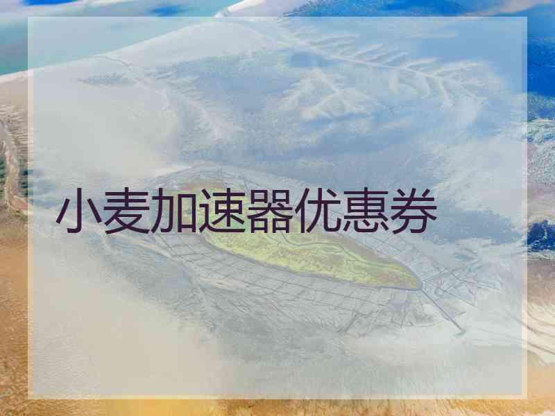 小麦加速器优惠券
