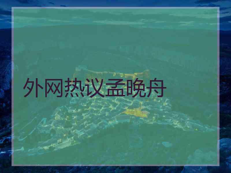 外网热议孟晚舟