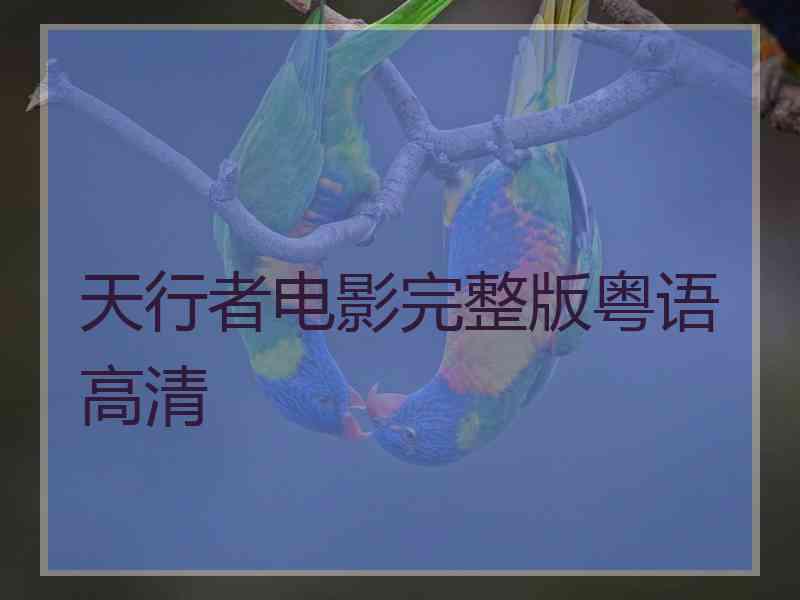 天行者电影完整版粤语高清