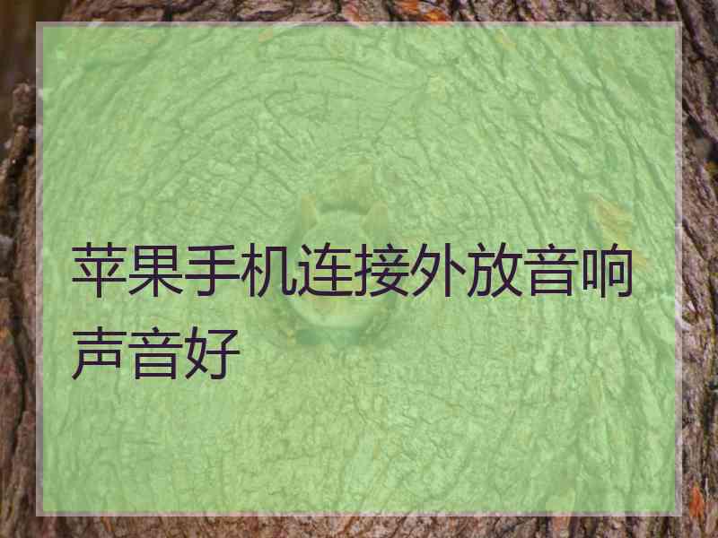 苹果手机连接外放音响声音好