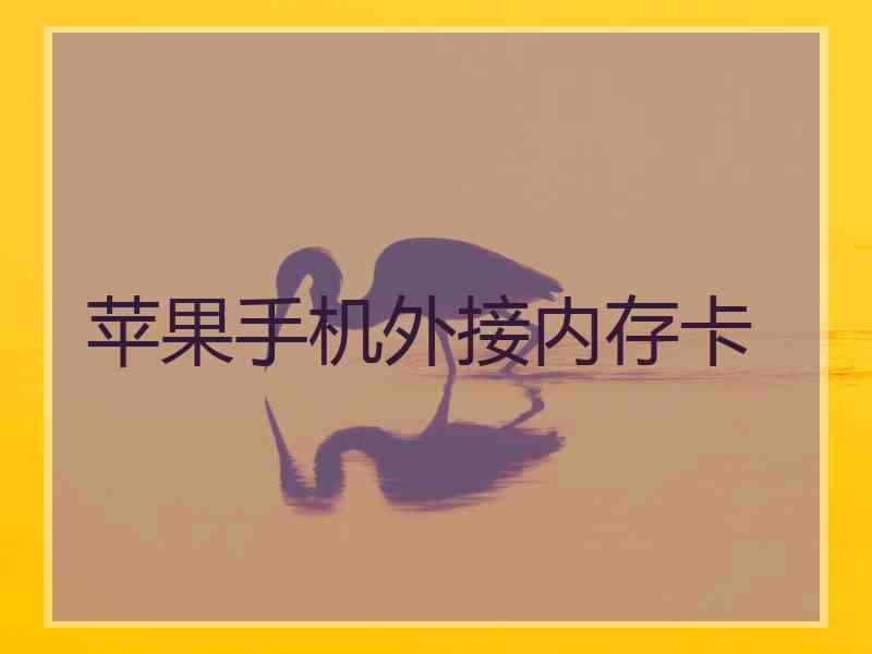 苹果手机外接内存卡