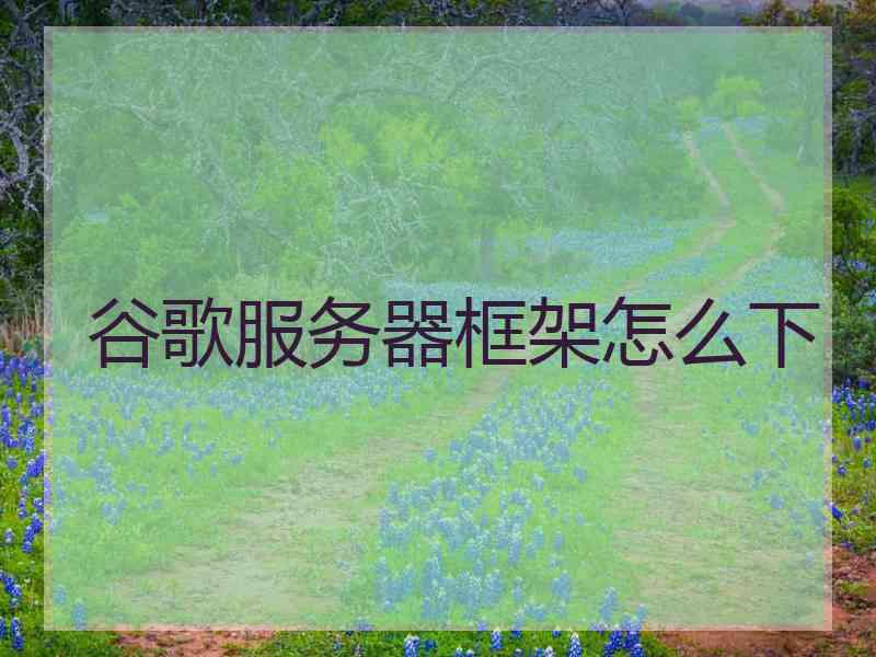 谷歌服务器框架怎么下