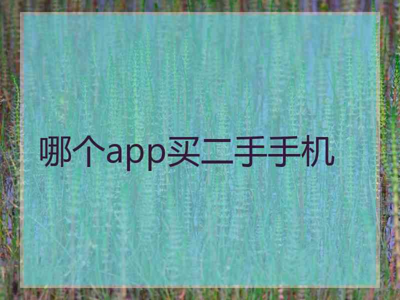 哪个app买二手手机