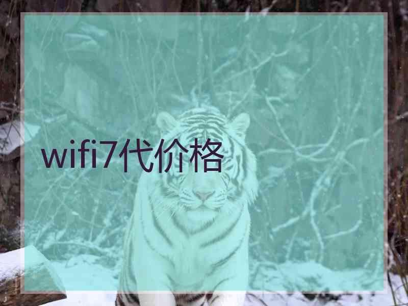wifi7代价格