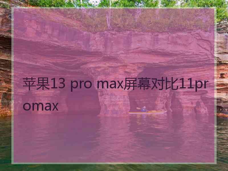 苹果13 pro max屏幕对比11promax